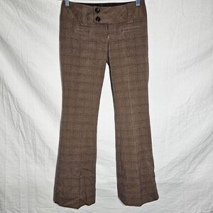 Vintage y2k 90s checkered low rise flare trousers